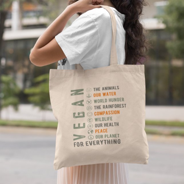 Bolso De Tela Alimentado por plantas veganas para todo (Subido por el creador)