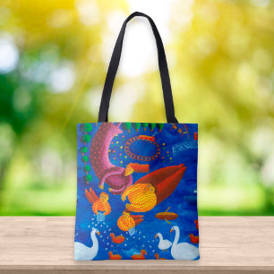 Bolso De Tela Alimentar La Pintura Contemporánea De Los Patos