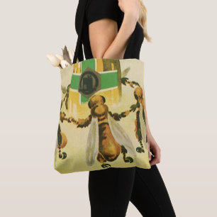 Bolso De Tela Alimento Antiguo, Tarro de Abejas Orgánicas Bailan