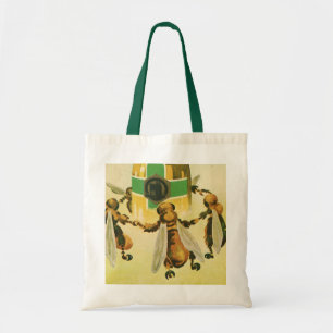 Bolso De Tela Alimento Antiguo, Tarro de Abejas Orgánicas Bailan