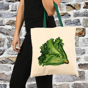 Bolso De Tela Alimentos Antiguos, Verduras de Lechuga de Hoja Ve