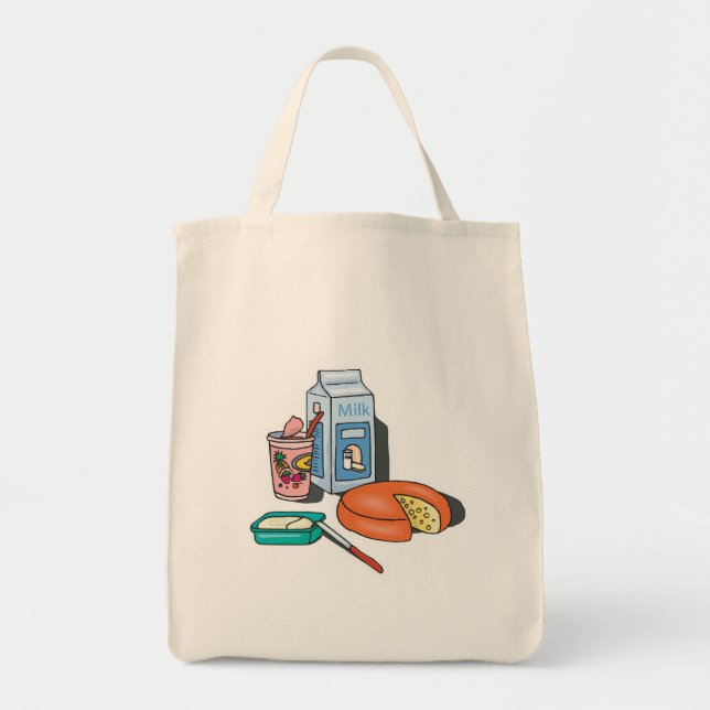 Bolso De Tela alimentos lácteos (Frente)