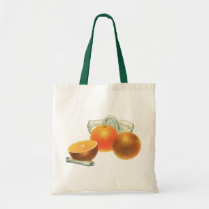 Bolso De Tela Alimentos vintage Frutas, Naranjas Maduras Licuado