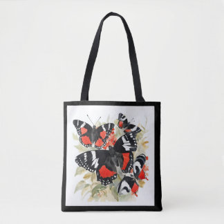 Bolso De Tela All Things Butterflies Callicore kolyma Black Whit