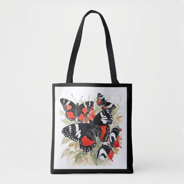 Bolso De Tela All Things Butterflies Callicore kolyma Black Whit (Anverso)