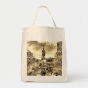 Bolso De Tela Allan Ramsey Y Edimburgo Castle Vintage
