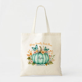Bolso De Tela Allergy Alert Teal Pumpkin Flowers Butterfly Girl