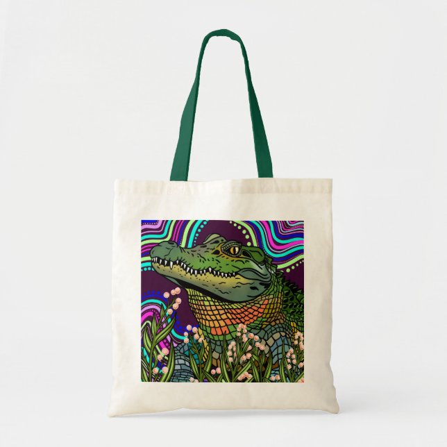 Bolso De Tela Alligator Tote Bag (Frente)