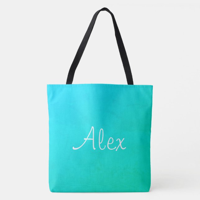 Bolso De Tela Allure Aqua (Anverso)