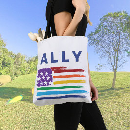 Bolso De Tela Ally Artistic Rainbow Flag