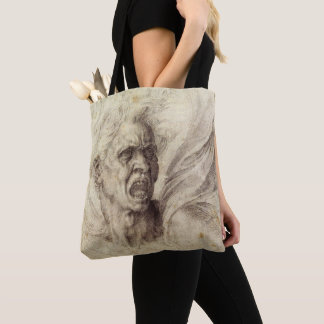 Bolso De Tela Alma condenada de Miguel Ángel, Cabeza de un hombr