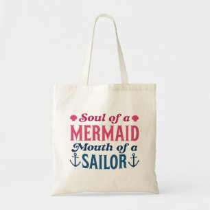 Bolso De Tela Alma de una sirena, boca de un marinero