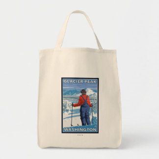 Bolso De Tela Almirante de esquiadores - Pico glaciar, Washingto