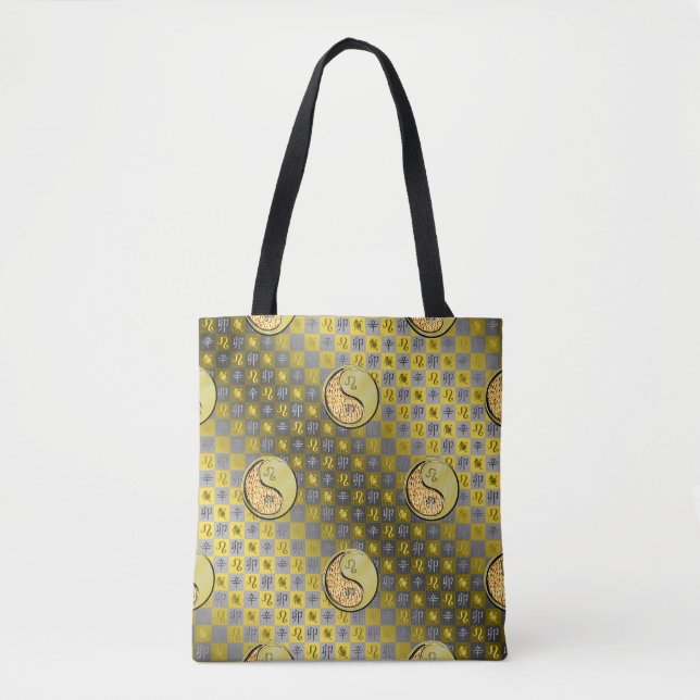 Bolso De Tela Almohada de Leo y Conejo de Metal (Anverso)