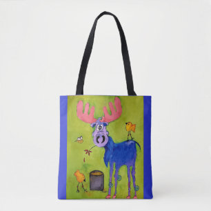 Bolso De Tela Almuerzo de alce azul