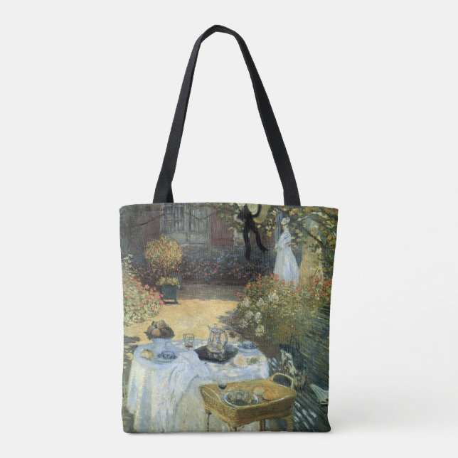 Bolso De Tela Almuerzo de Claude Monet, Impresionismo antiguo (Reverso)
