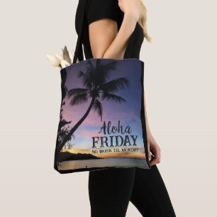Bolso De Tela Aloha Friday Maui Hawaii Tropical Sunset