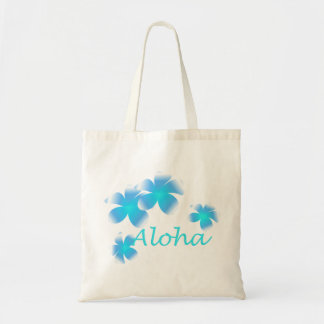 Bolso De Tela Aloha Hawaii Flor tropical Aqua Tote Bag