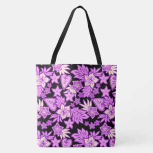 Bolso De Tela Aloha Heart Hawaiian Hibiscus Tropical Beach Bag