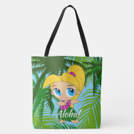 Bolso De Tela Aloha Honeys Hawaiian Hula Chica Beach Bag