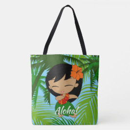 Bolso De Tela Aloha Honeys Hawaiian Hula Chica Beach Bag