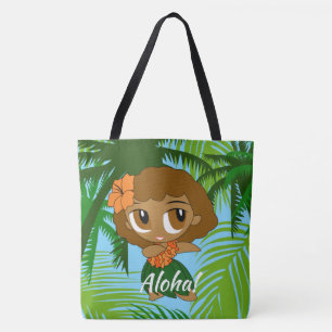 Bolso De Tela Aloha Honeys Hawaiian Hula Chica Beach Bag