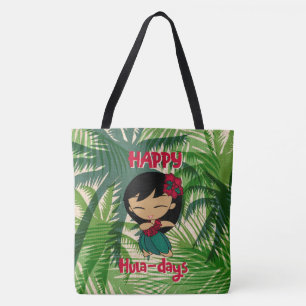 Bolso De Tela Aloha Honeys Navidades Holiday Hula Chica Beach Ba