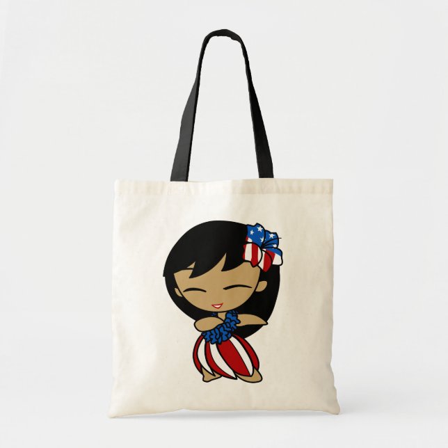 Bolso De Tela Aloha Honeys Patriotic Hula Chicas Bags & Totes (Frente)