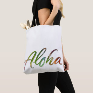 Bolso De Tela Aloha - Letras tropicales - Naturaleza Hawai'i de 