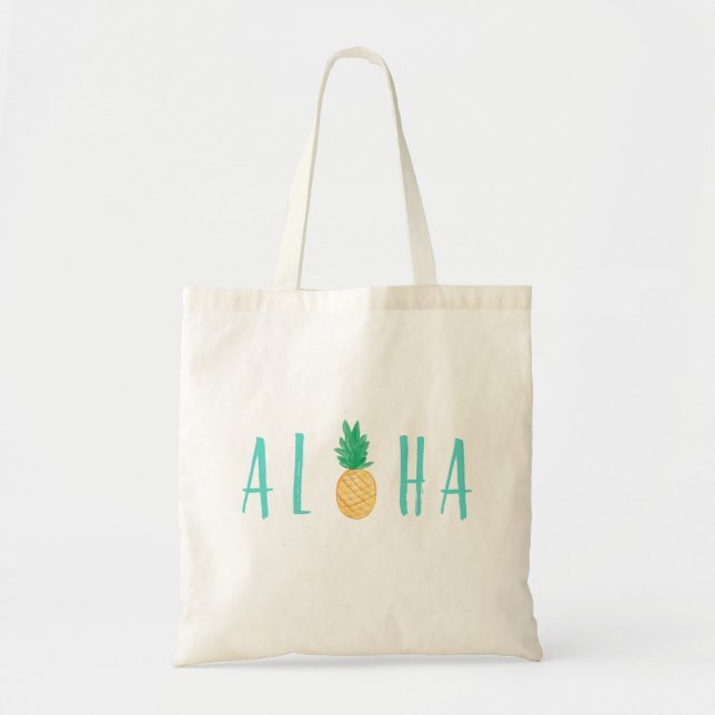 Bolso De Tela Aloha Pineapple Tropical Tote Bag (Frente)