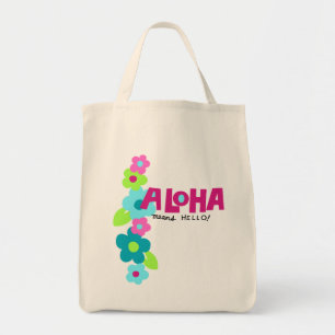 Bolso De Tela Aloha significa Hola Floral hawaiana