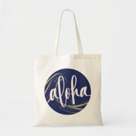 Bolso De Tela Aloha Tote Bag Kai Ocean (espalda en blanco)