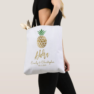 Bolso De Tela Aloha Tropical Hawaiian Pineapple Wedding Favor
