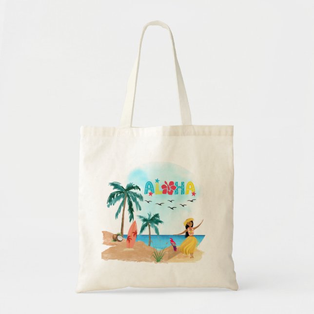 Bolso De Tela Aloha Vibes Tote Bag de Hawaii (Frente)