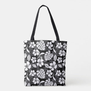BOLSO DE TELA ALOHA VIERNES (NEGRO Y GRIS)