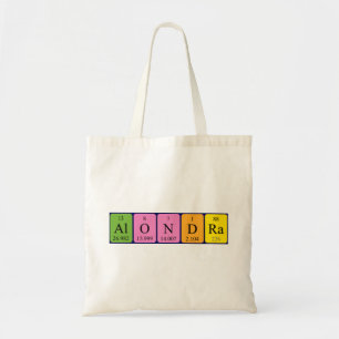 Bolso De Tela Alondra periodic table name tote bag