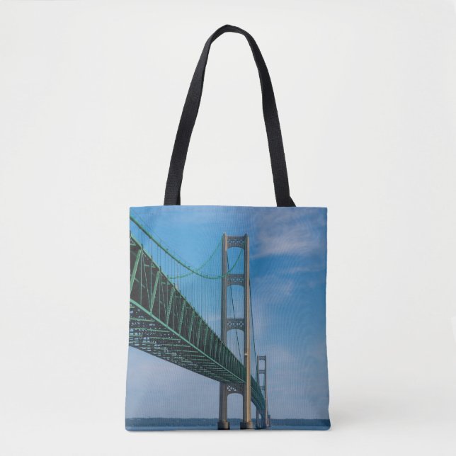 Bolso De Tela Along Mackinac Bridge (Anverso)