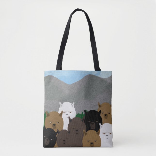 Bolso De Tela Alpacas Allover Tote Bag (Anverso)