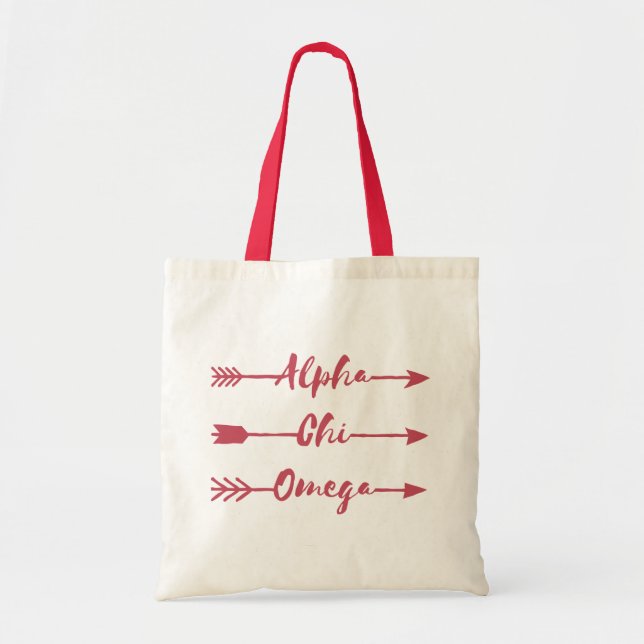 Bolso De Tela Alpha Chi Omega | Flechas (Frente)