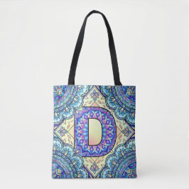 Bolso De Tela Alphabet D mandala