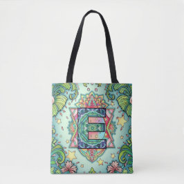 Bolso De Tela Alphabet E mandala