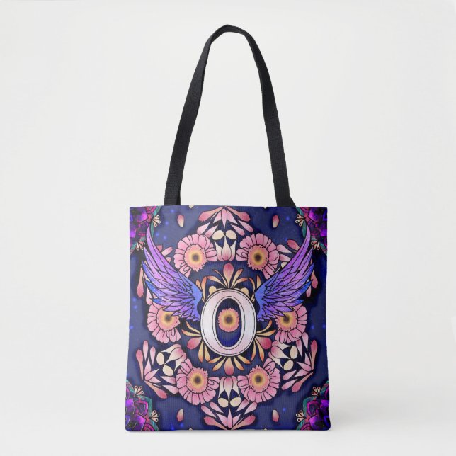 Bolso De Tela Alphabet O mandala (Anverso)