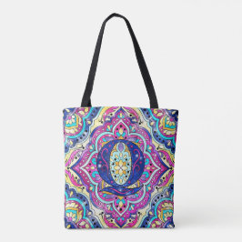 Bolso De Tela Alphabet Q mandala