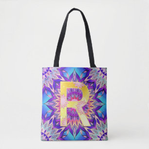 Bolso De Tela Alphabet R mandala