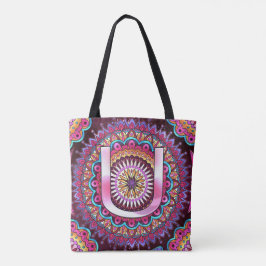 Bolso De Tela Alphabet U mandala