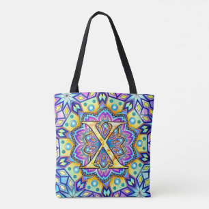 Bolso De Tela Alphabet X mandala