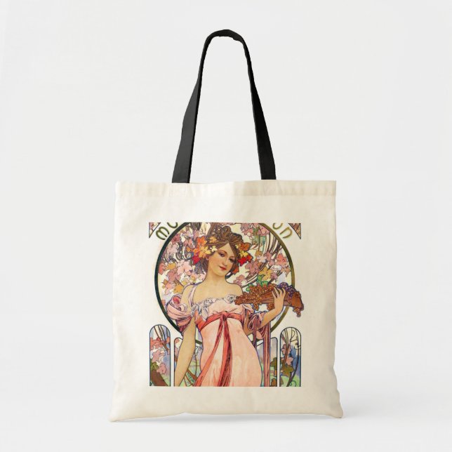 Bolso De Tela Alphonse Mucha (Frente)