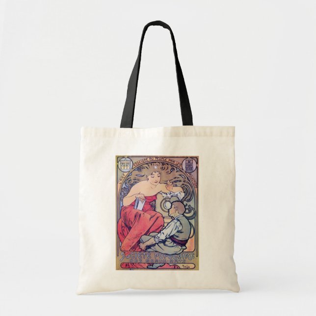 Bolso De Tela Alphonse Mucha (Frente)