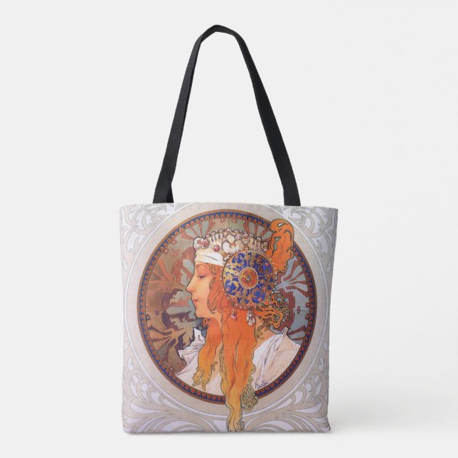 Bolso De Tela Alphonse Mucha (Reverso)
