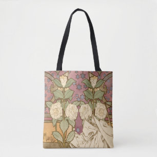 Bolso De Tela Alphonse Mucha Estrellas Elegantes Art Nouveau Cam